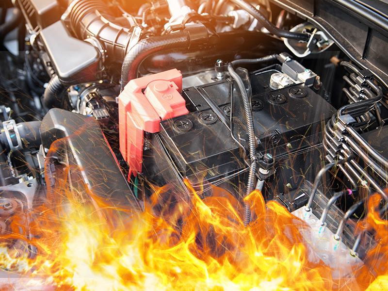 锂电池火烧试验